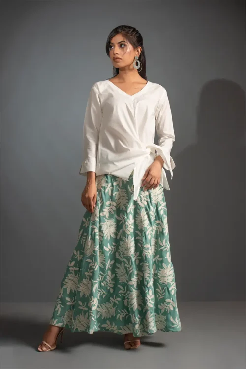 Floral Embroidered Skirt